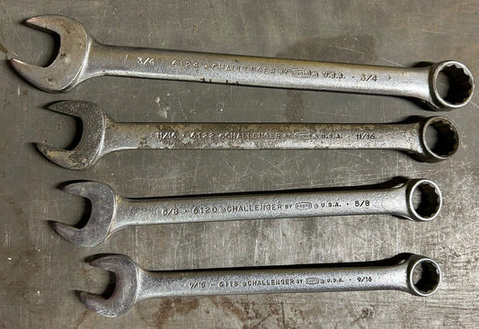 Challenger USA 4pc Combination Wrenches (3/4”-9/16”)