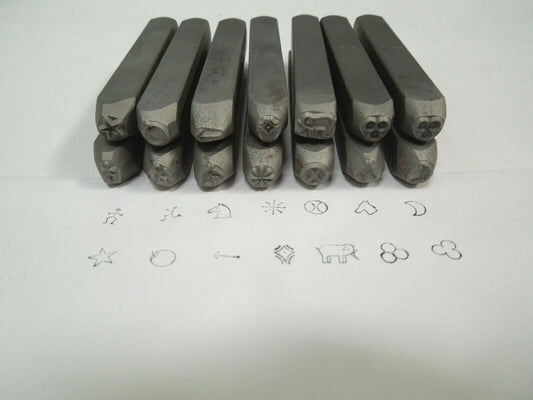 SYMBOL MARKING STAMPS 14pcs. - 1/4", Shop QC, Parts &Tools, Maker Marks, USA