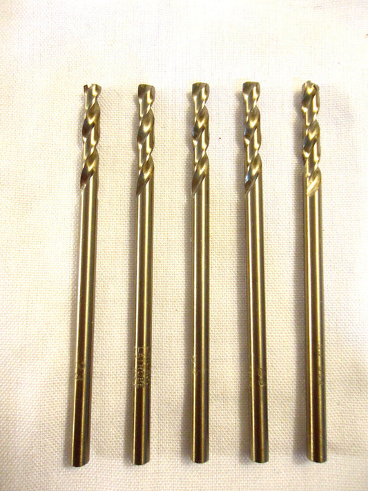 Drill Bits, #23 Cobalt, USA, Chicago Latrobe, 5 pc Lot, New/Other.