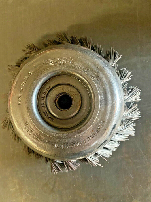 Osborn 7 inch knotted cup wheel. Made in USA