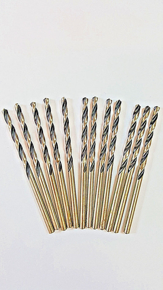 Factory Re-Sharpened Drill Bits,12 pcs, HSS, Jobber Length, USA, 27 Sizes Avail