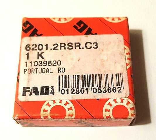 FAG 6201.2RSR.C3 Single Row Deep Groove Ball Bearing Rubber Seal, 12x32X10mm