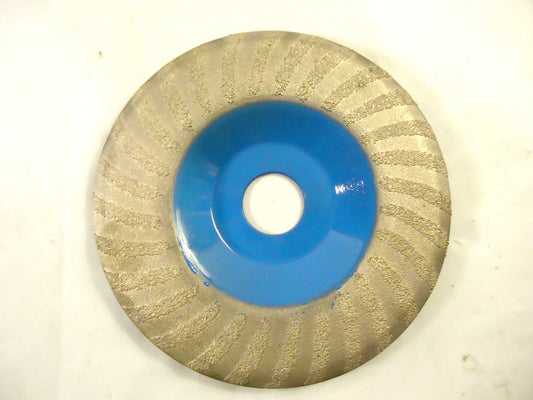 Brazed Diamond Cup Wheel, 4-7/8”, 7/8” Arbor, Wet or Dry, New.