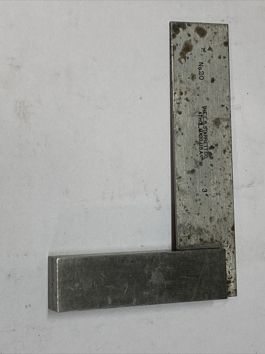 starrett no.20, 3” precision square, free ship.