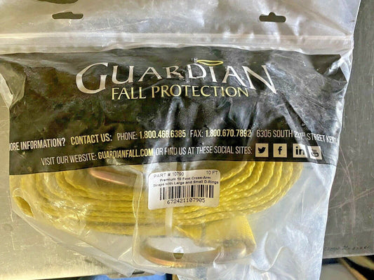 Guardian #10790, Premium 10ft Cross-arm Straps W/ Large And Small D-rings.