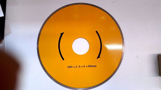 Diamond Blade, Fine, Continuous Rim for Bridge Saw, 300mm (appx.12”) x 60mm