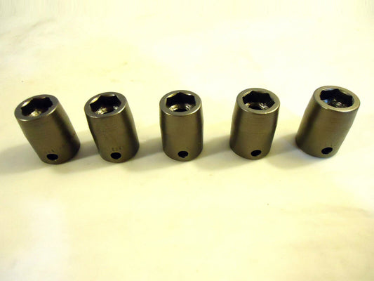 Impact Sockets, 5 Pieces, 3/8” Drive, 11mm 6 Point, Shallow, Hanson, USA, New