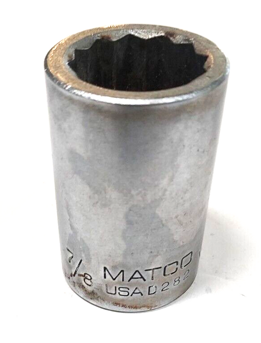 MATCO D282 3/4" Drive Shallow Socket 7/8" - 12 Point Chrome, USA, Used