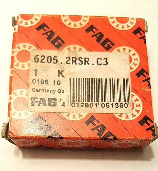 FAG  6205.2RSR.C3 Bearing, Sealed DEEP Groove C3, 25X52X15MM