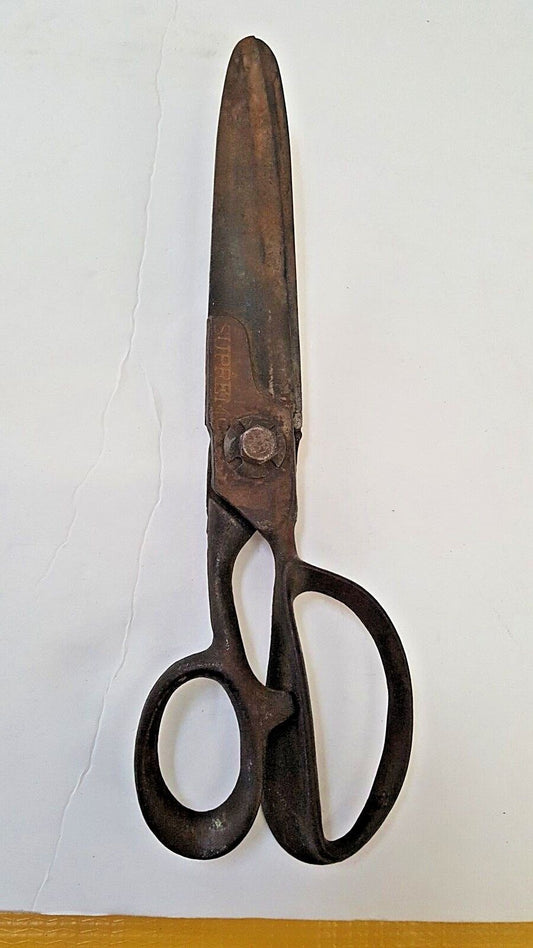 Vintage Supremo Industrial Quality Scissors, 10" Long, No dings or chips, Used