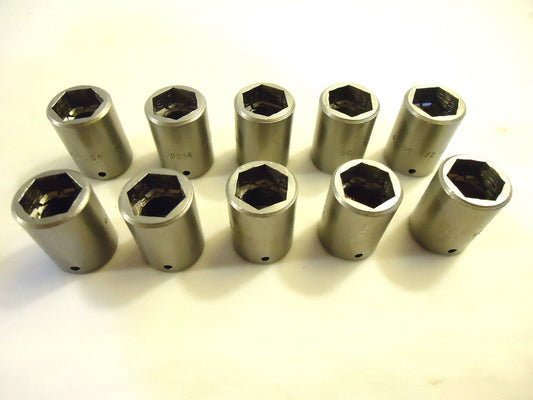 Impact Sockets, 10 pcs, 1/4” Drive, 1/2” 6 Point, Shallow, Hanson, USA, New