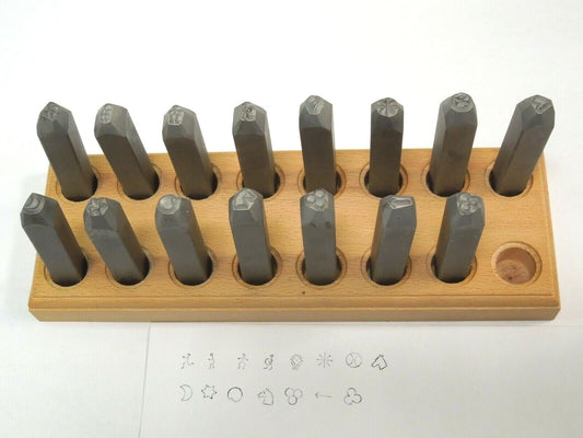 SYMBOL MARKING STAMPS 15pcs. - 5/16", Shop QC, Parts &Tools, Maker Marks, USA