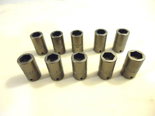 Magnetic Sockets, 10 pcs, 1/4” Drive X 9mm Hex, Hanson, USA, #93651/62044.