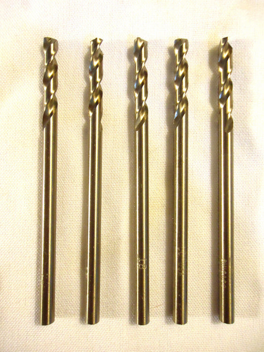 Drill Bits, #18 Cobalt, USA, Chicago Latrobe, 5 pc Lot, New/Other.