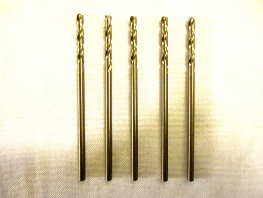 Drill Bits, #35 Cobalt, USA, Chicago Latrobe, 5 pc Lot, New/Other.