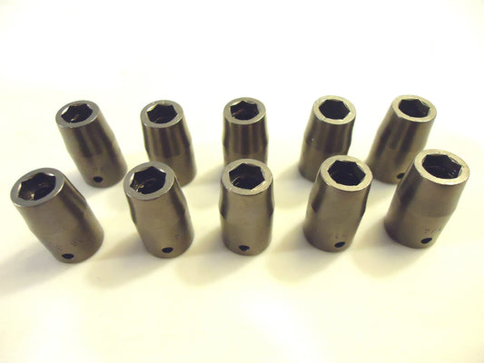 Impact Sockets, 10 pcs, 1/4” Drive X 1/4” Hex, Hanson, USA, #93603.