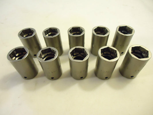 Impact Sockets, 10 Pieces, 1/4” Drive, 11mm 6 Point Shallow, Hanson, USA, New