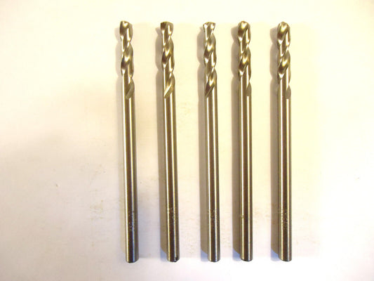 Drill Bits, #5 Cobalt, Chicago Latrobe, 10 Drill Bits, New, Made In The USA