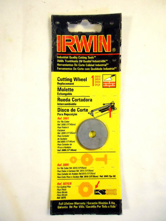 Tile Cutter Carbide Replacement Wheel, Irwin Reference #3001, New.