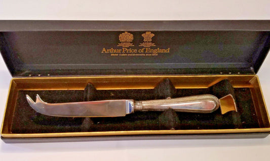 Arthur Price of England Silverplate Cheese Knife, Bead Design, New, FreeShip