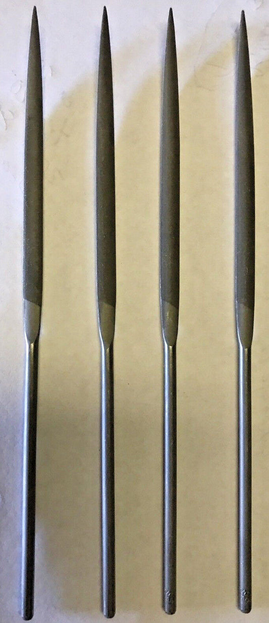 Swiss Made Crossing Needle Files, 4pcs, Cut #6, Switzerland, New