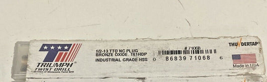 triumph twist drill, thundertap, 1/2-13, plug. NEW, FREE SHIP!!!!