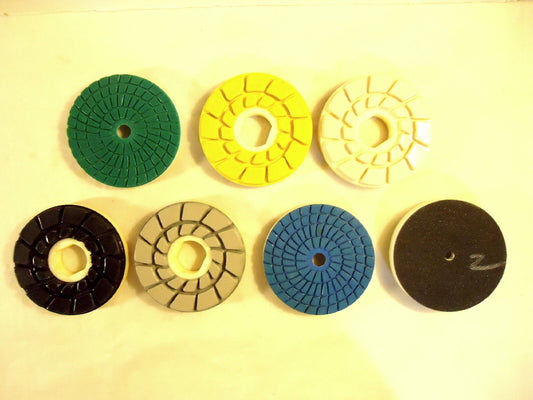 Snail Lock 4” Diamond Polishing Discs, 6 Piece Set, New/Other.